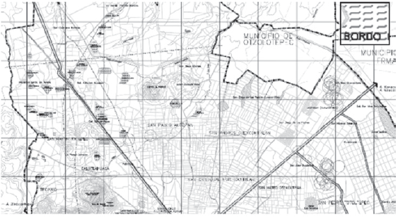  Localización
de bordos en la zona norte del municipio.