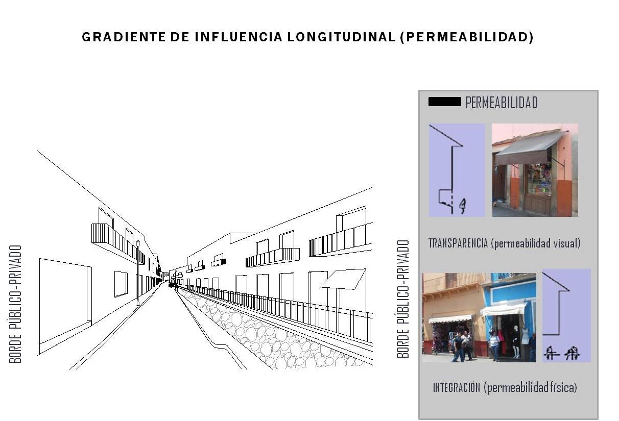 Gradiente de influencia longitudinal: Permeabilidad. 

 